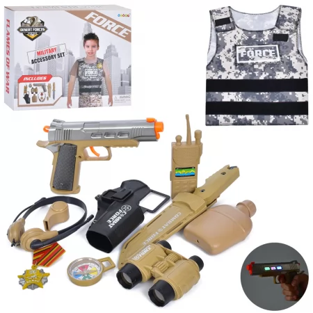 Військовий набір BabyToys 36160 з пістолетом, звуком і світлом
