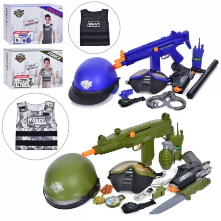 Полицейский набор BabyToys 36330-40 автомат 37см со звуком и светом