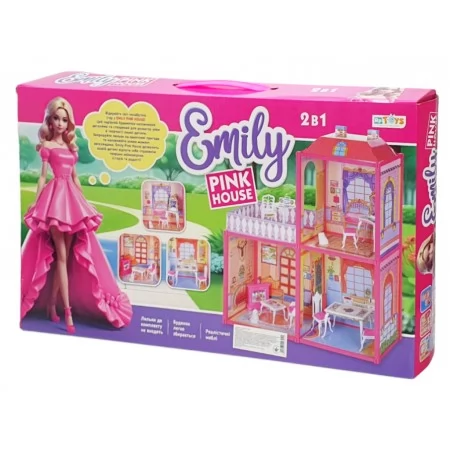Кукольный домик игровой 6984, 60 см, мебель и фигурки, BabyToys Кукольный домик игровой 6984, 60 см, мебель и фигурки, BabyToys