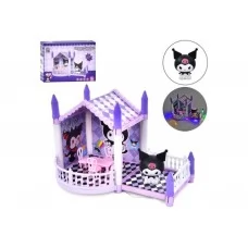 Домик с фигуркой Kuromi GJJ-022, с мебелью и светом Домик с фигуркой Kuromi GJJ-022, с мебелью и светом