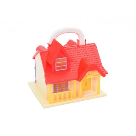 Будинок для ляльок складаний TM532, 30 см, з меблями та лялькою, BabyToys