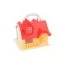 Будинок для ляльок складаний TM532, 30 см, з меблями та лялькою, BabyToys