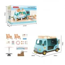 Игрушечный автобус BabyToys C 02 с наклейками и движущимися элементами