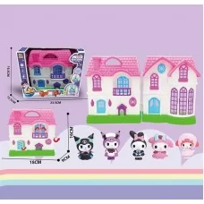 Кукольный домик BabyToys YQ 516 с 5 фигурками, раскладной Кукольный домик BabyToys YQ 516 с 5 фигурками, раскладной