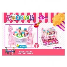 Їдальня для ляльок BabyToys 77-97 з посудом, 21 предмет Їдальня для ляльок BabyToys 77-97 з посудом, 21 предмет