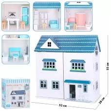 Кукольный домик BabyToys MD 1955 деревянный 2 этажа с мебелью