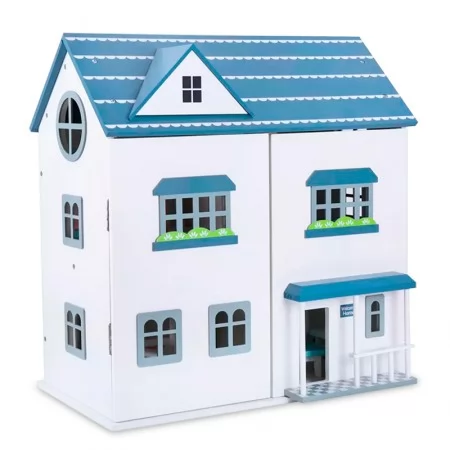Ляльковий будиночок BabyToys MD 1955 дерев'яний 2 поверхи з меблями