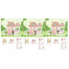 Кукольный домик BabyToys с мебелью и шарнирной куклой 15см
