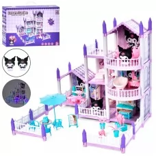 Кукольный домик BabyToys GJJ-026 3 этажа со светом