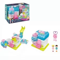 Фигурки для игры QF2912 2шт, 1-3см, дом, 10,5-9-10,5см, ключи, мебель, звук, свет, на бат-ке(табл), в коробке, 19-15-13см