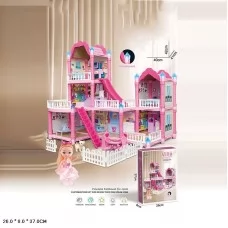 Кукольный домик BabyToys 8816-3 с куклой и мебелью