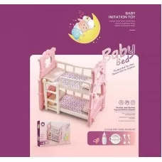 Ліжечко для ляльок BabyToys W 6908 B пластикове Ліжечко для ляльок BabyToys W 6908 B пластикове