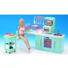 Кухня для куклы Барби BabyToys 2816 с плитой и мойкой Кухня для куклы Барби BabyToys 2816 с плитой и мойкой