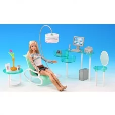 Набор мебели для кукол BabyToys 2818 кабинет с столом и креслом