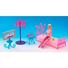 Спальня для кукол BabyToys 2914 с мебелью, пластмасса Спальня для кукол BabyToys 2914 с мебелью, пластмасса