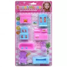 Аксессуары для кукол BabyToys 877A-42 мебель набор 8 предметов Аксессуары для кукол BabyToys 877A-42 мебель набор 8 предметов