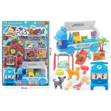 Набор животных BabyToys 666-57 с трейлером, 4 фигурки