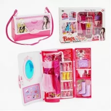 Шкаф для одежды кукол BabyToys JJ 8708 с аксессуарами