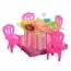Їдальня для ляльок BabyToys A8-67 зі стільцями та приборами Їдальня для ляльок BabyToys A8-67 зі стільцями та приборами