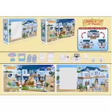 Аксессуары для кукол BabyToys 012-11 вилла с мебелью и подсветкой
