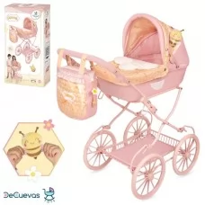 Коляска для куклы BabyToys 80070 классическая с сумкой