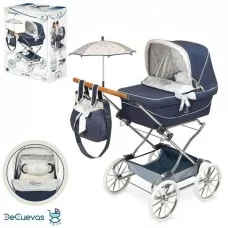 Коляска для кукол BabyToys 82044 металлическая с люлькой