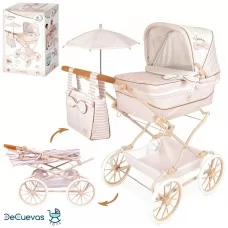 Коляска для кукол DeCuevas 82078 с сумкой и корзиной Коляска для кукол DeCuevas 82078 с сумкой и корзиной