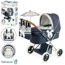 Коляска для куклы BabyToys 85044 классическая с люлькой