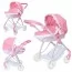 Коляска для кукол BabyToys 9643-1 трансформер с люлькой металлическая