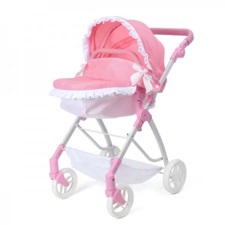 Коляска для кукол BabyToys 9643-1 трансформер с люлькой металлическая Коляска для кукол BabyToys 9643-1 трансформер с люлькой металлическая