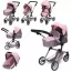 Коляска для кукол BabyToys 9707A трансформер металл