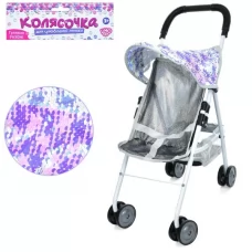 Коляска M 5095 UA для куклы, прогулочная, 42-24-в53см, корзина, металл, в пакете
