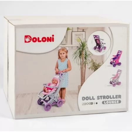 Візок для ляльок з шезлонгом, DOLONI-TOYS 0122/04 Розмір: 
Длина - 44 см
Ширина - 33 см
Висота - 58 см