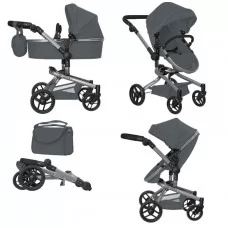 Коляска для кукол Carrello Fortuna 9695 металлическая 2в1