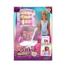 Кукла 616319 30см, коляска, пупс 6см 2шт, аксессуары, в коробке, 23-32-9см