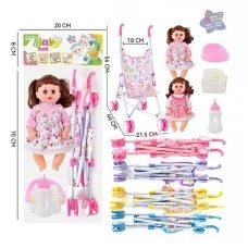 Кукла с коляской BabyToys LZX 17 с музыкой и аксессуарами