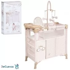 Кроватка для кукол BabyToys 53078 с мобилем и аксессуарами