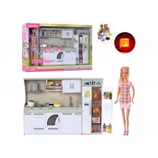 Кукла с набором Кухня Defa Lucy 6085
