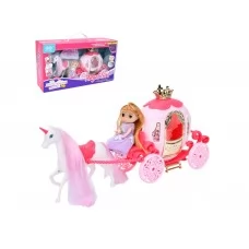 Игровой набор карета с куклой и лошадью, музыка, свет, на батарейках 6970 Игровой набор карета с куклой и лошадью, музыка, свет, на батарейках 6970