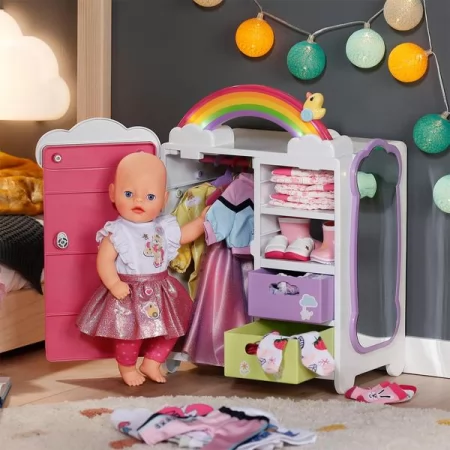 Ігровий набір BABY BORN - ГАРДЕРОБ З ВЕСЕЛКОЮ ТА КАЧЕЧКОЮ світло, звук