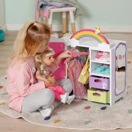 Ігровий набір BABY BORN - ГАРДЕРОБ З ВЕСЕЛКОЮ ТА КАЧЕЧКОЮ світло, звук