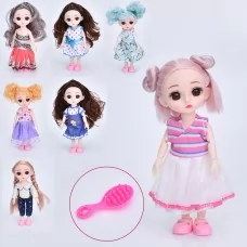 Шарнирная кукла BabyToys 00106-3-2-8-7 15см с расческой