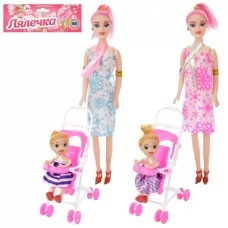 Кукла BabyToys 11039 26см с дочкой и коляской Кукла BabyToys 11039 26см с дочкой и коляской