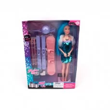 Кукла шарнирная BabyToys 207-7 со снаряжением для зимних видов спорта