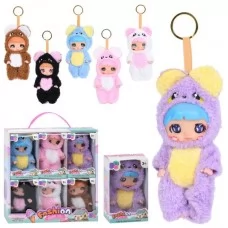 Кукла-брелок BabyToys 221E 12см, набор 6 видов для девочки
