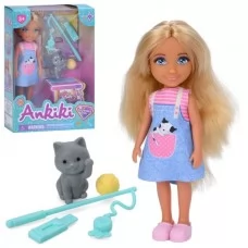Лялька BabyToys 606005 13см з котом та аксесуарами
