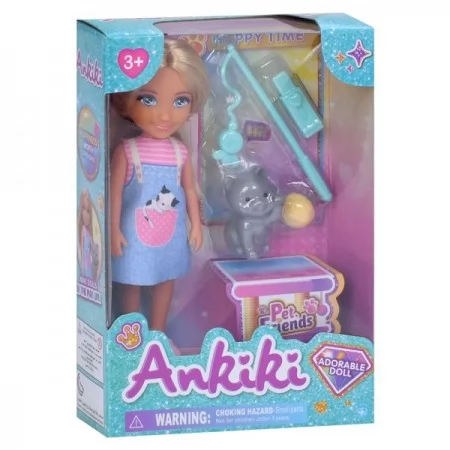 Лялька BabyToys 606005 13см з котом та аксесуарами