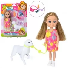 Кукла BabyToys 618-04 14см з собакою та аксесуарами