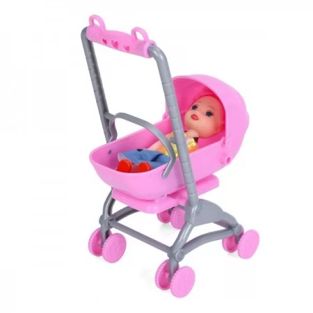 Кукла BabyToys 663-1-2 с коляской-трансформером 10 см Кукла BabyToys 663-1-2 с коляской-трансформером 10 см