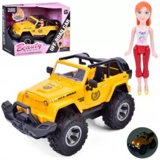 Кукла с джипом BabyToys 89868 со светом и звуком